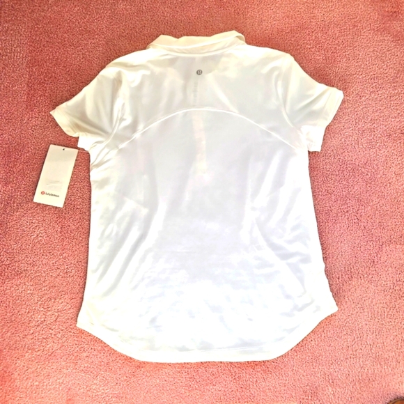 Lululemon White Quick-Drying Short Sleeve Polo Size 12 - Picture 6 of 11